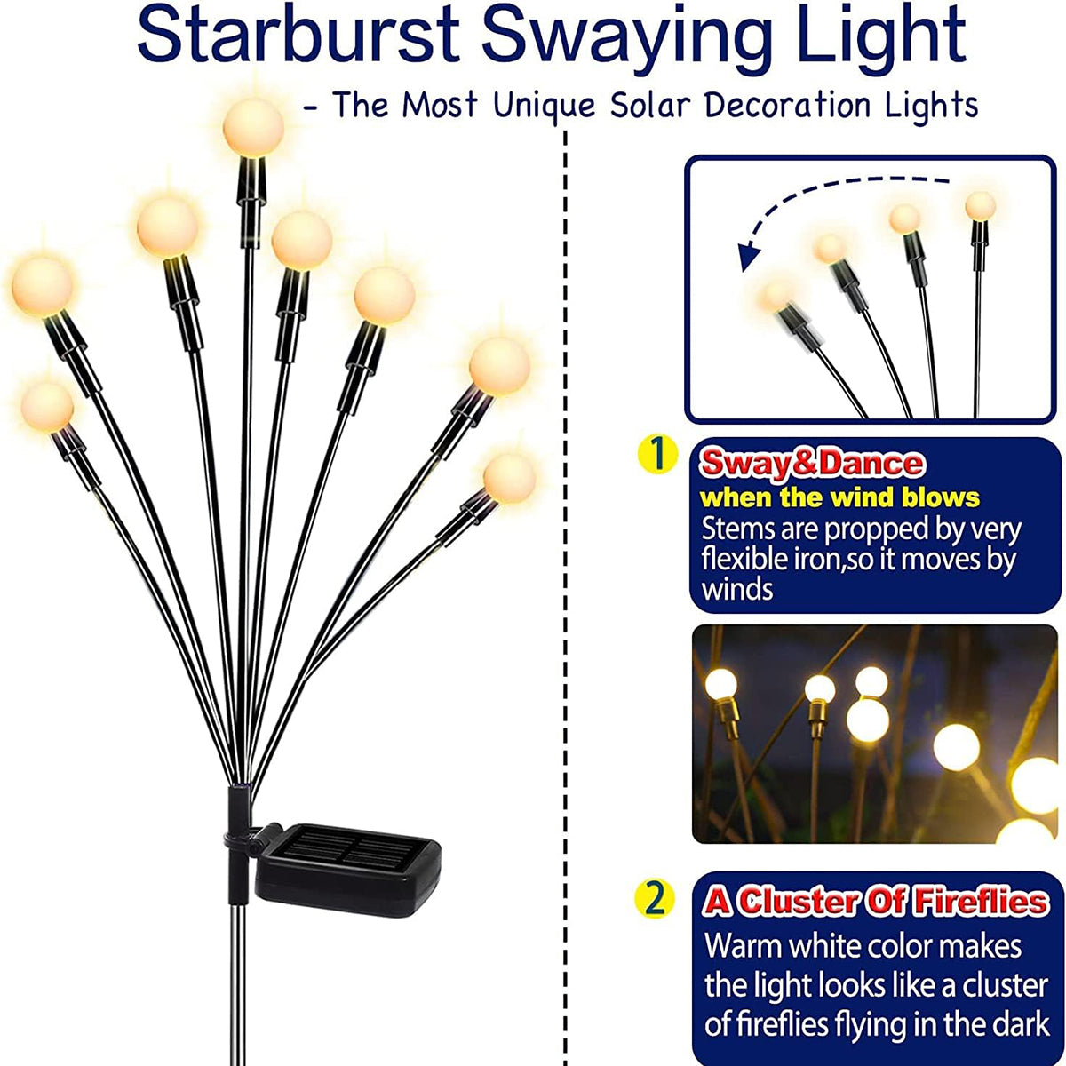 4-Solar Firefly Decorative Lights