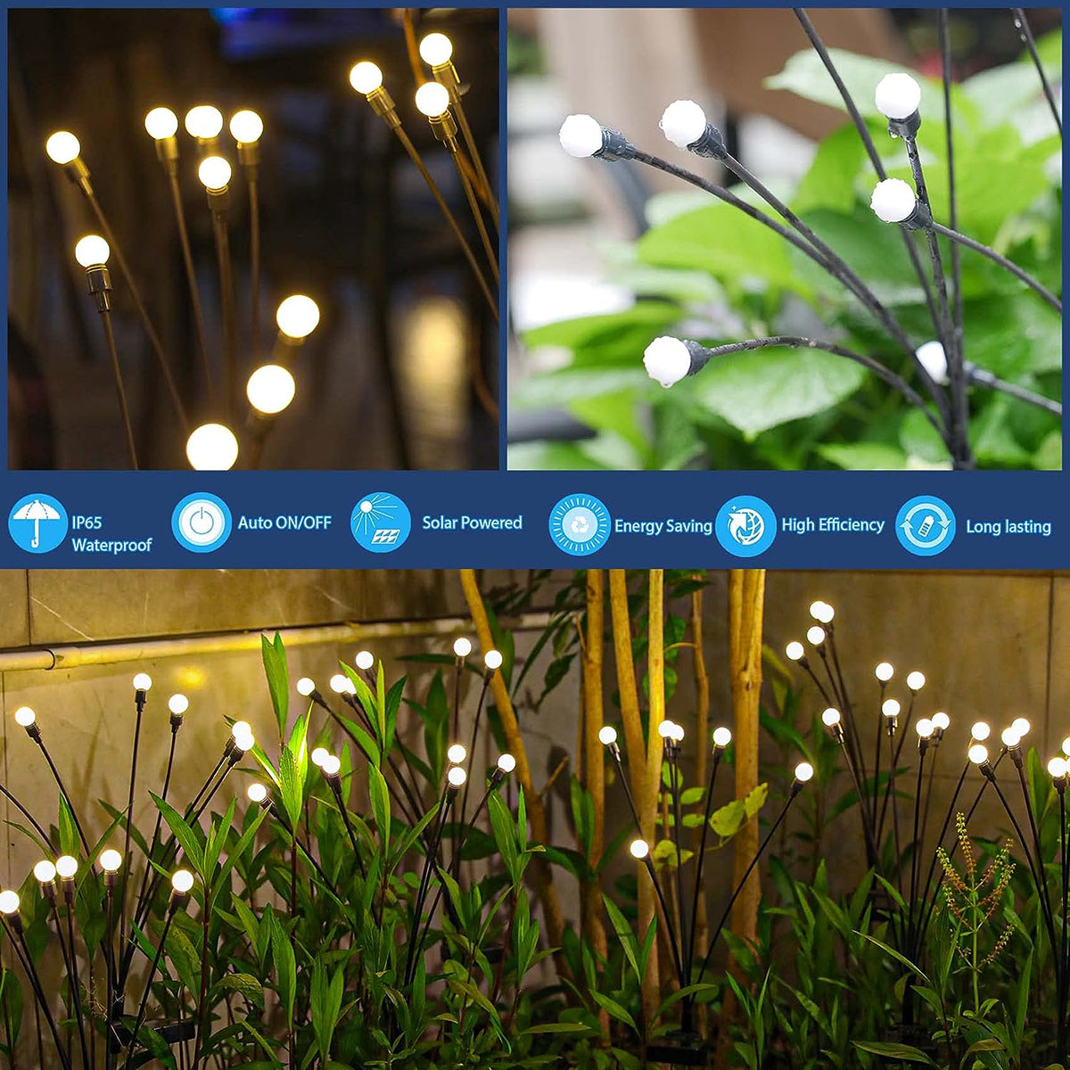 4-Solar Firefly Decorative Lights