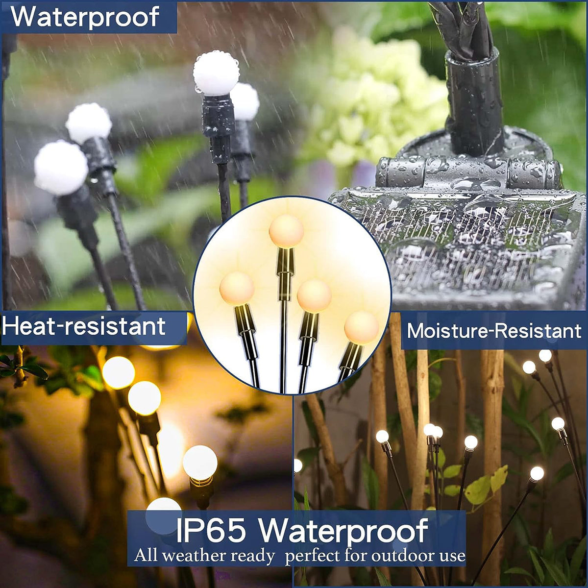 4-Solar Firefly Decorative Lights