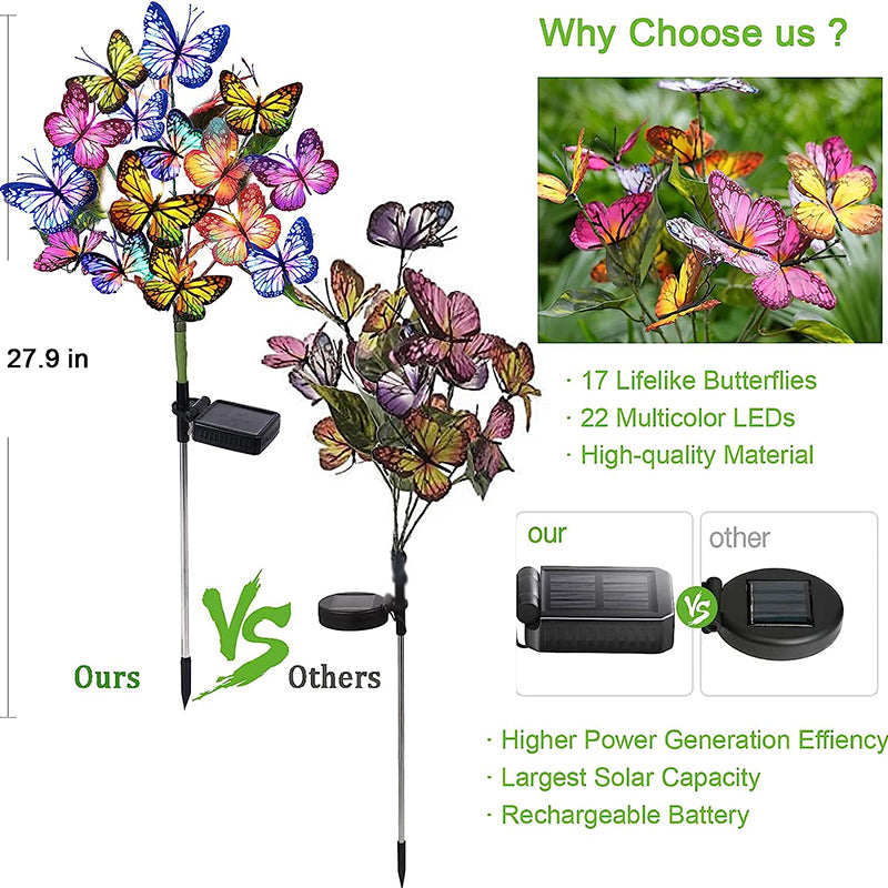 4-Solar Butterfly Tree Decorative Light