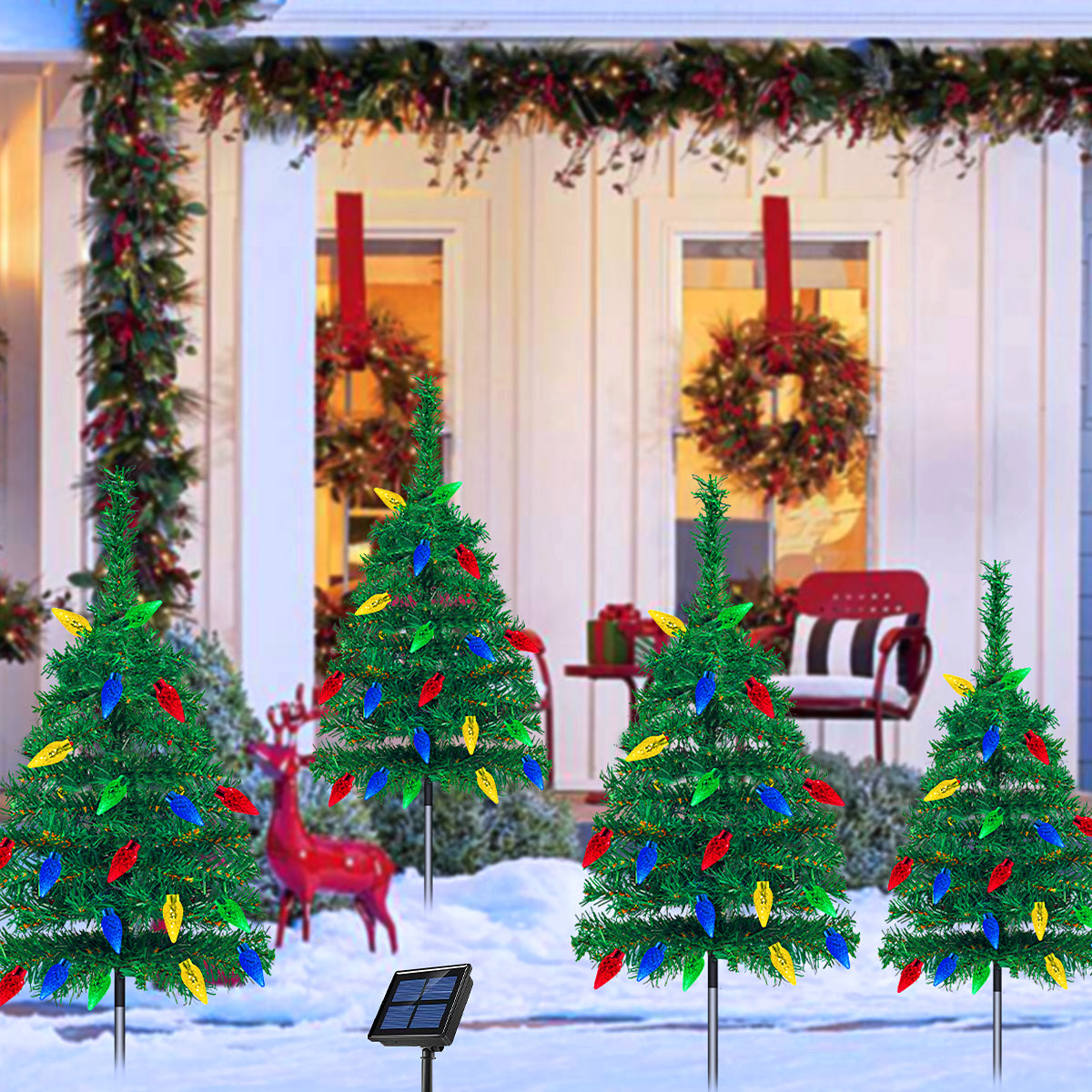 4-Strawberry lights Christmas tree