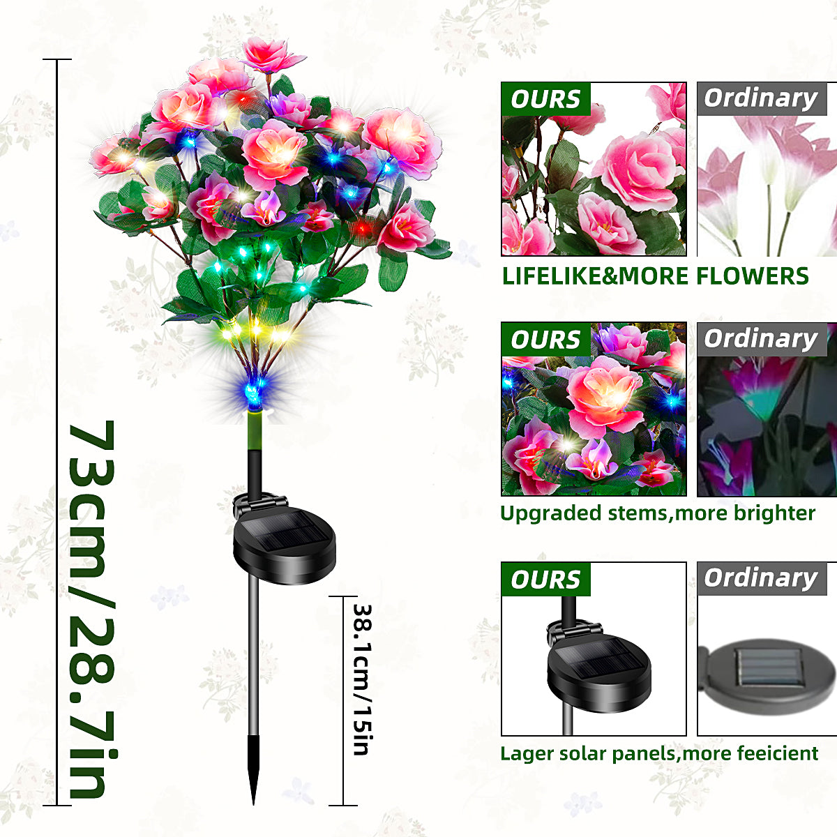 4-Solar Azalea Decorative Light