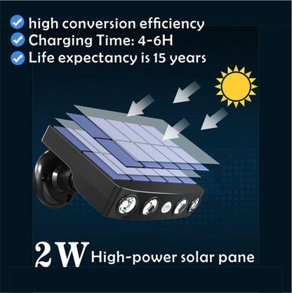 Evedio Solar Motion Sensor Outdoor Security Lights（Set of 4）