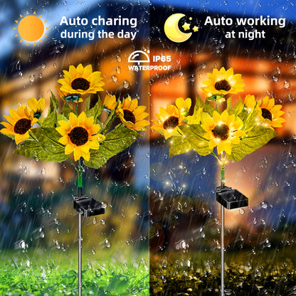 Evedior  Vibrant Solar Sunflower Lights | Summer Sunshine Collection (Set of 4)
