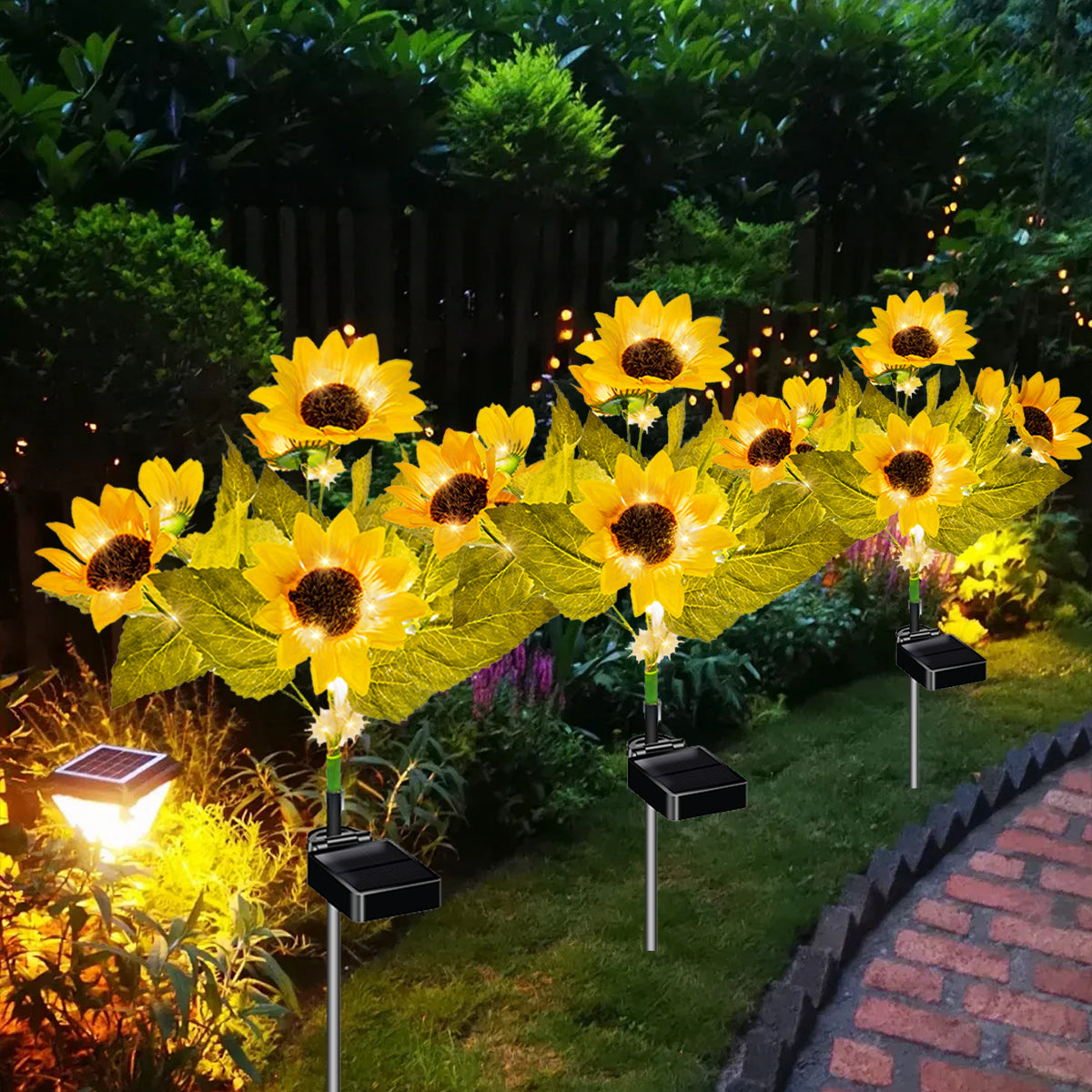 Evedior  Vibrant Solar Sunflower Lights | Summer Sunshine Collection (Set of 4)