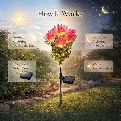 EVEDIOR Realistic Solar Spider Mum Lights - Outdoor Memorial Garden Decor (Set of 4)