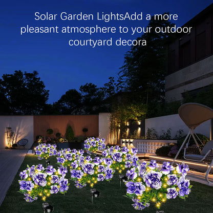 4-pack solar-powered carnations (Purple)