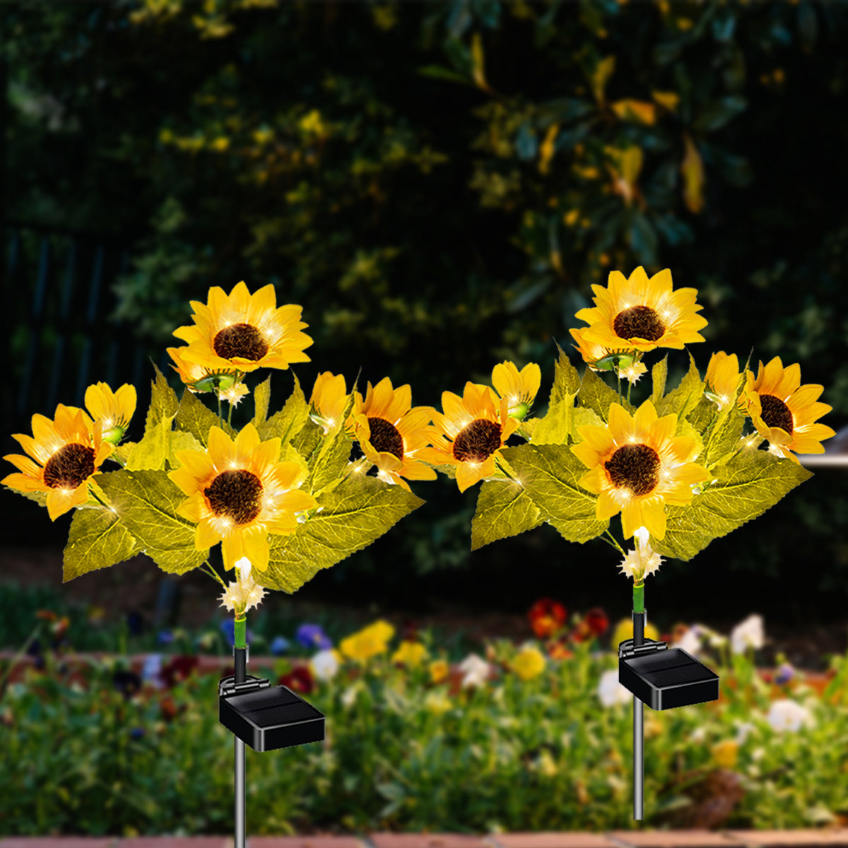 Evedior  Vibrant Solar Sunflower Lights | Summer Sunshine Collection (Set of 4)
