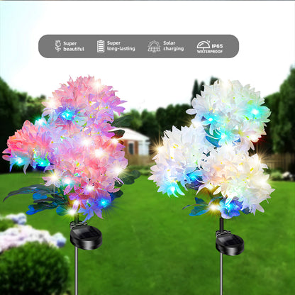 Evedior 4-pack solar-powered hydrangea lights [mixed colors]