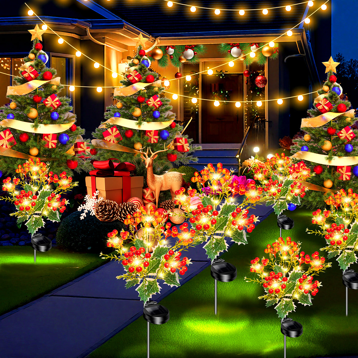 4-pack of Christmas Yellow Fruit