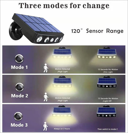 Evedio Solar Motion Sensor Outdoor Security Lights（Set of 4）
