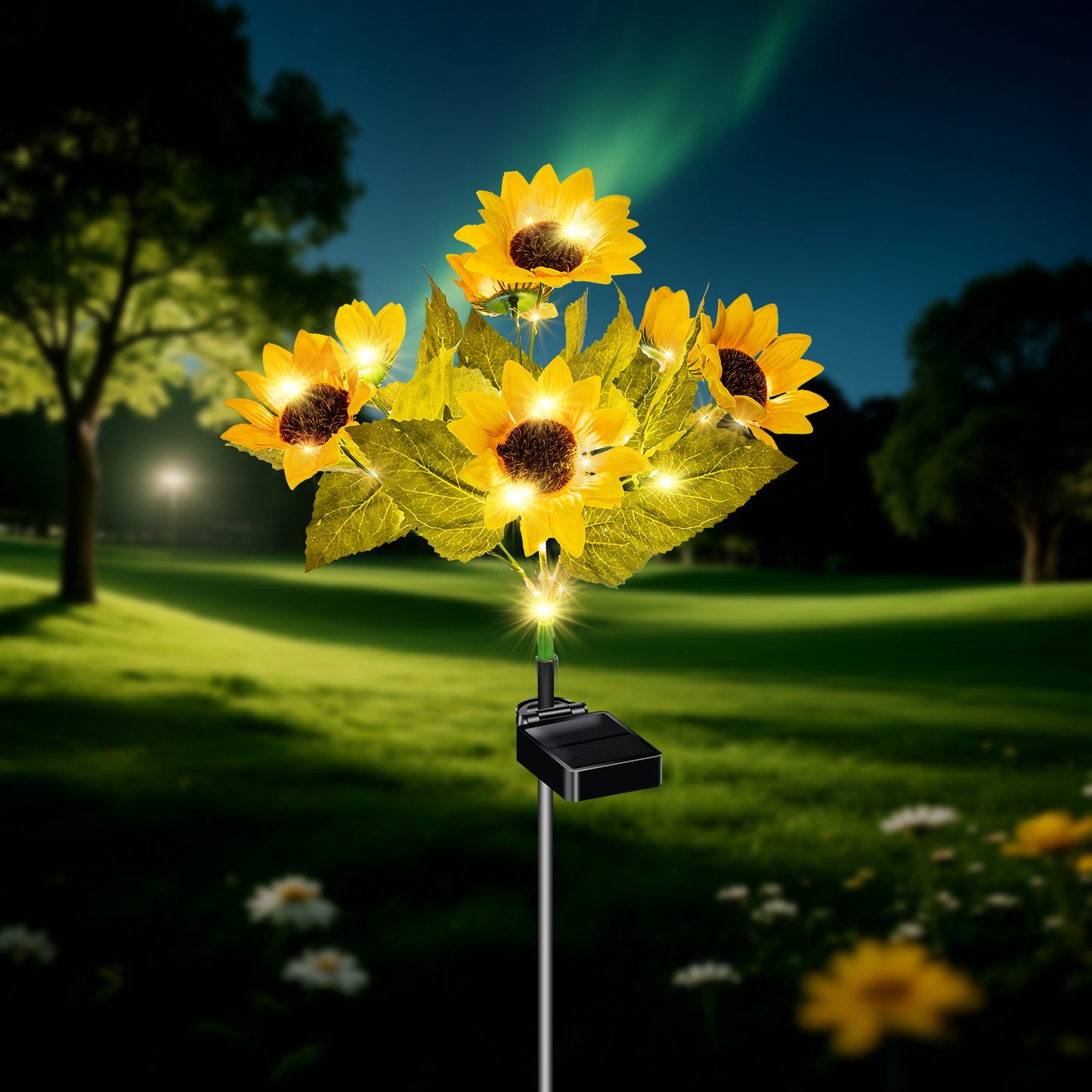 Evedior  Vibrant Solar Sunflower Lights | Summer Sunshine Collection (Set of 4)