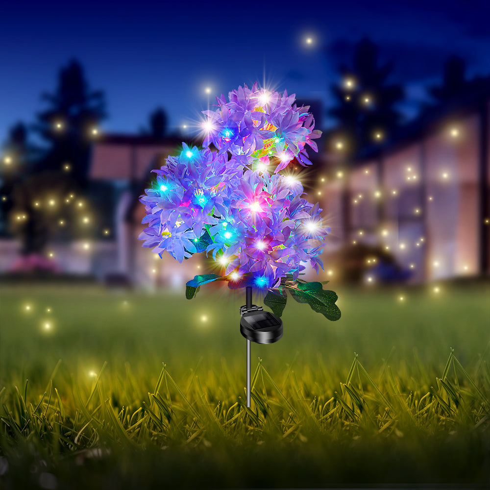 Evedior 4-pack solar-powered hydrangea lights [mixed colors]