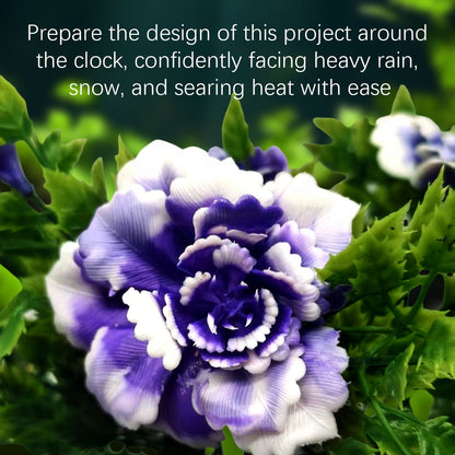 4-pack solar-powered carnations (Purple)