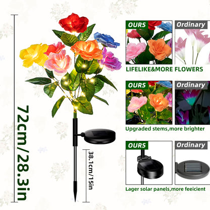 4-piece pack of 7-color roses