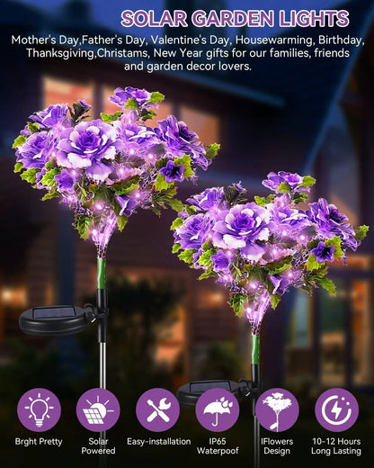 Evedior Realistic Solar Carnation Lights | Everlasting Gratitude Collection (Set of 4)